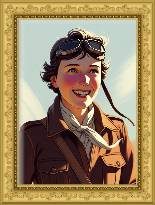 Portrait d'Amelia Earhart