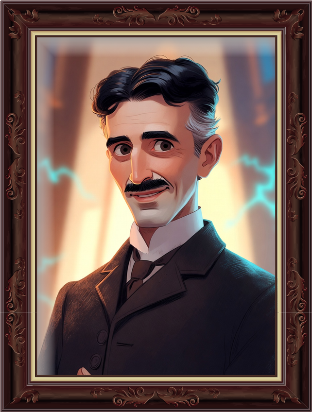 Portrait de Nikola Tesla