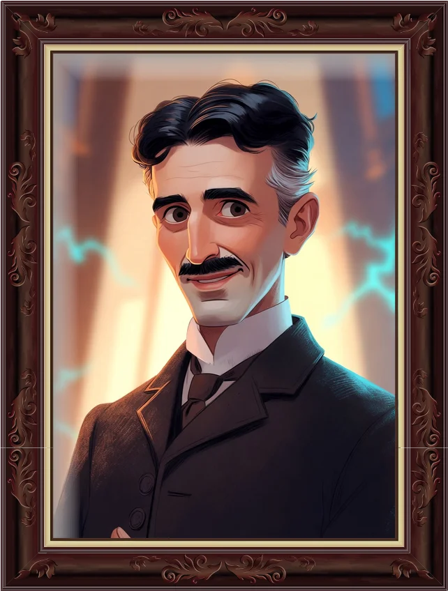 Portrait de Nikola Tesla